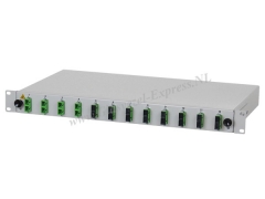 Glasvezel patchpaneel (19 inch) - 12 SC/APC duplex OS2 aansluitingen